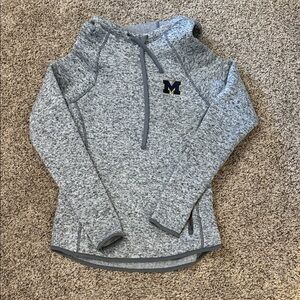 Antigua Heather Gray Women's Cowl Neck Sweater